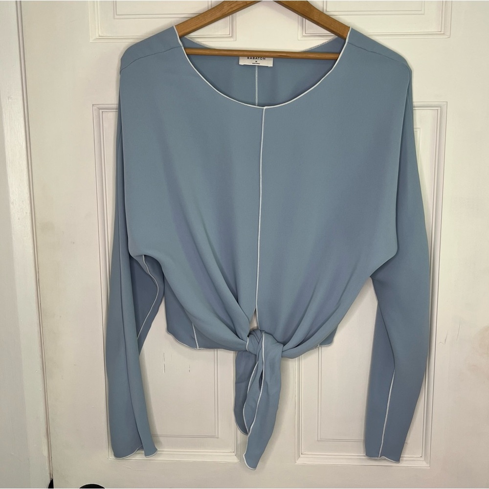 ARITZIA babaton tie front blouse